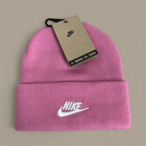 Nike Beanie Pink /White Child One Size Swoosh Logo Outdoor NWT